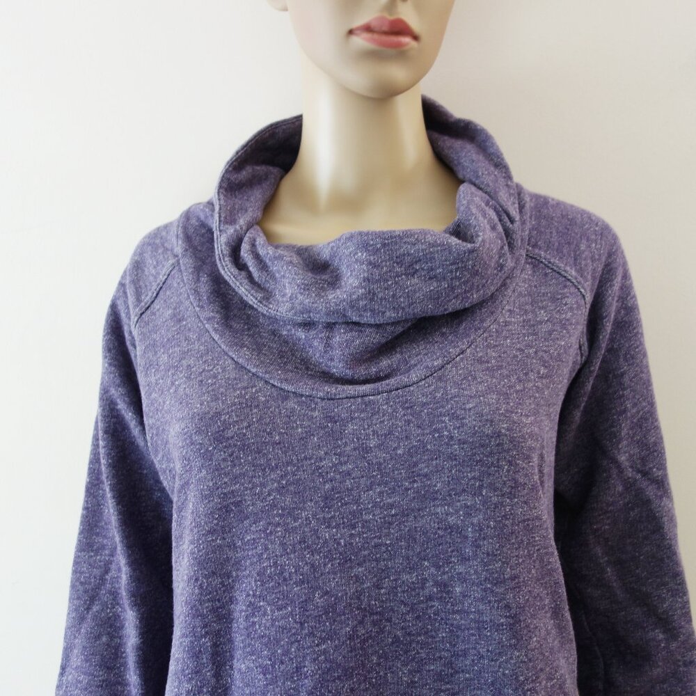 Columbia Women's Purple Heathered Cowl Neck Pullover Sweatshirt Size (M) - Picture 2 of 11